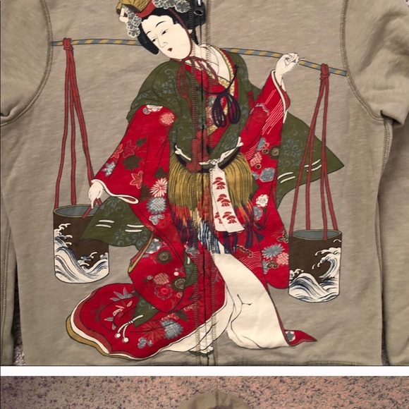 ♥️SOLD ON OTHER SITE*VINTAGE*LUCKY BRAND HOODIE SWEATSHIRT*ASIAN *329 - Picture 6 of 8